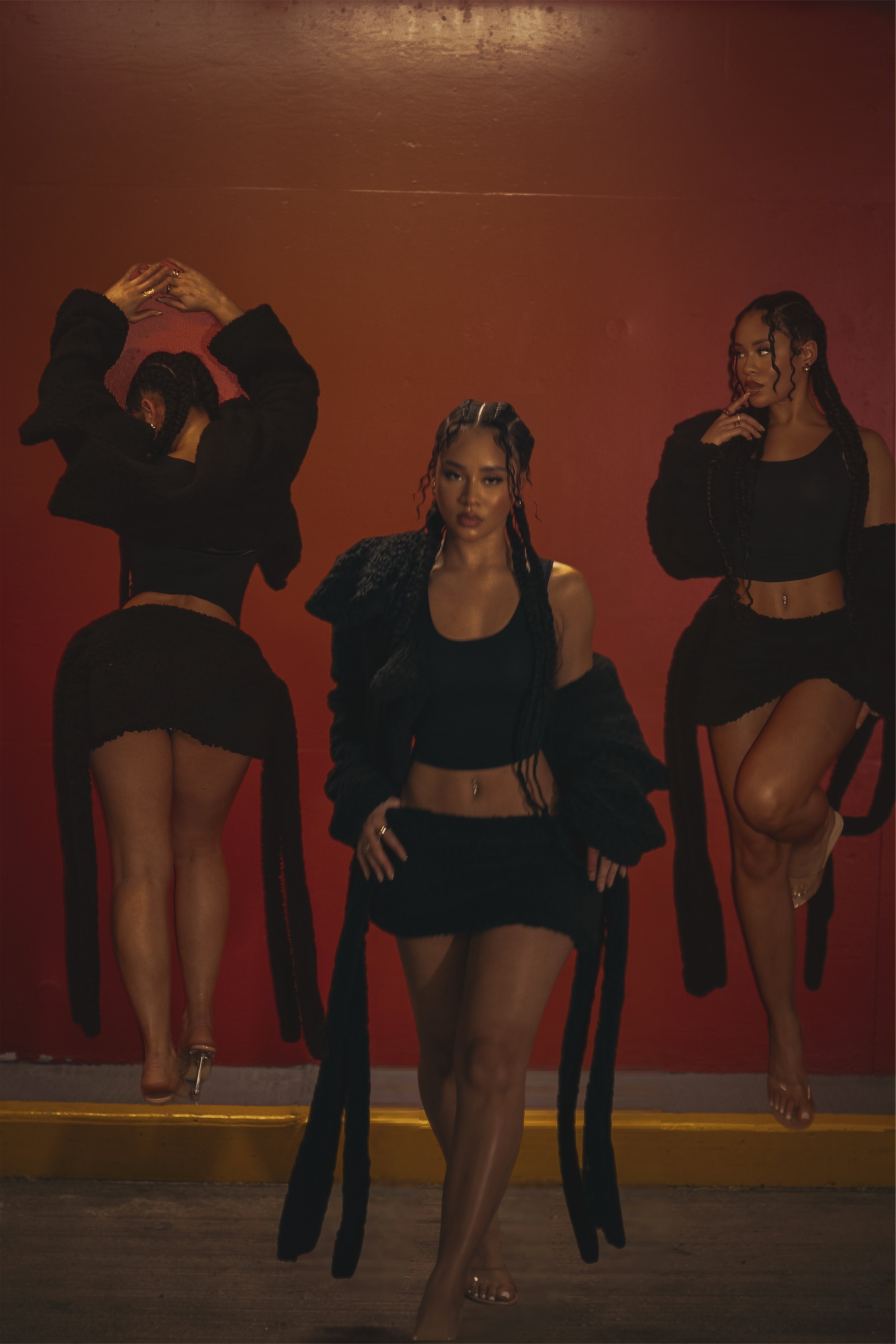 Black blaze skirt set (jacket and skirt)