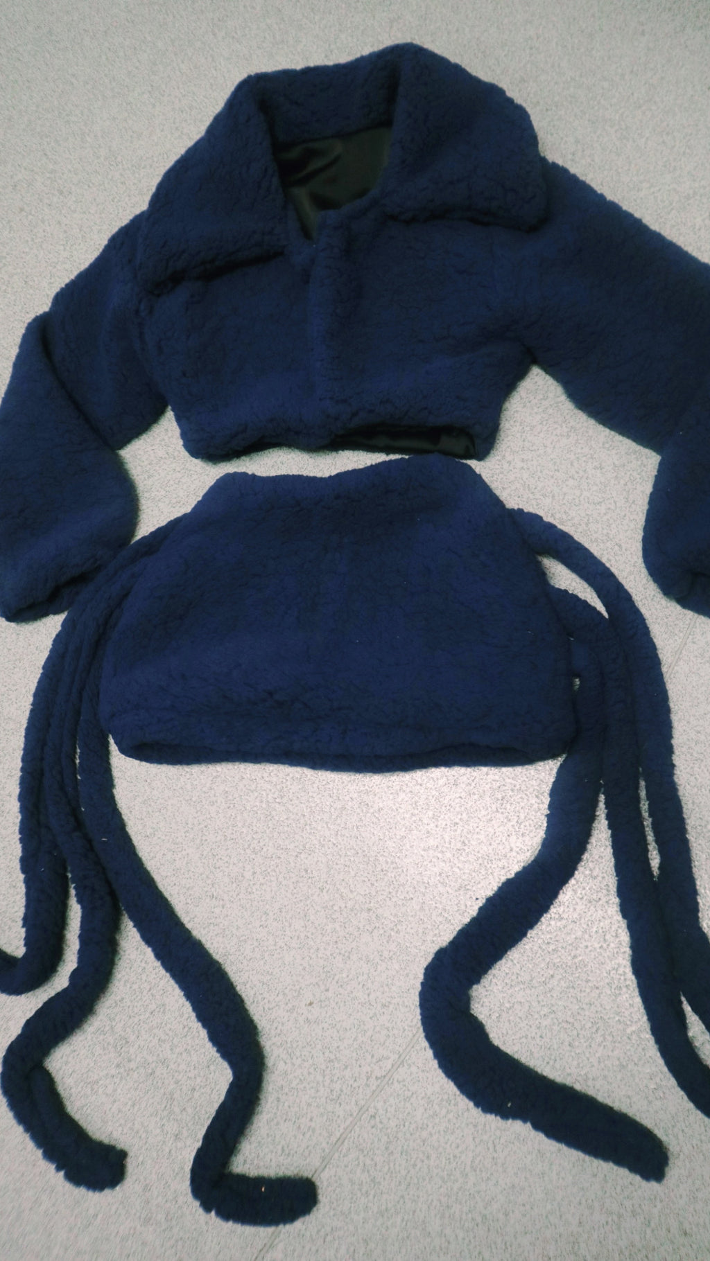 Denim blaze skirt set(jacket,corset and skirt)