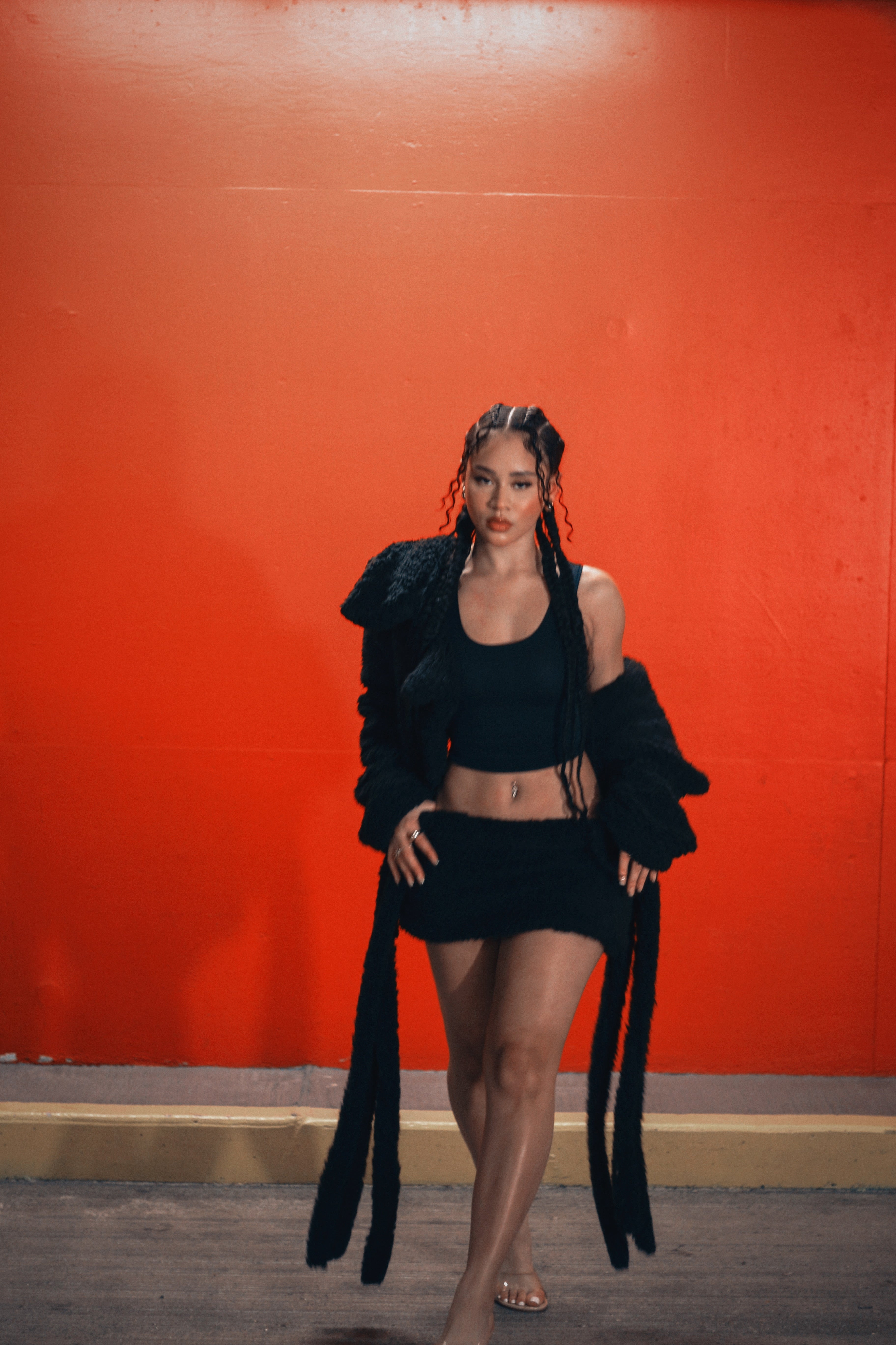 Black blaze skirt set (jacket and skirt)